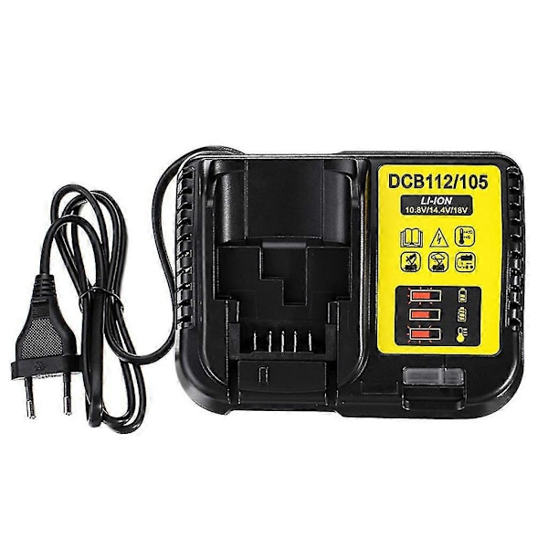 DCB112 Hurtiglader Erstatning til Dewalt 12V-20V MAX Lithium Batterilader