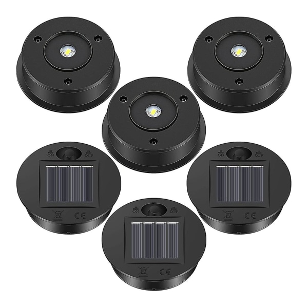 6 st solcellslampor ersättning topp 7 lumen solcellslykta delar LED solpanel lykta lock lampor för utomhus hängande
