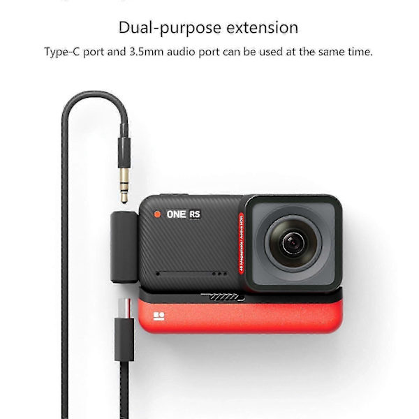 Til 360 ONE RS Mikrofon Adapter Horisontal Version Action Kamera Tilbehør