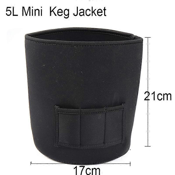 Neopren Parka kegjacka för 2L 5L mini ölkeg, håller ölen kallare, hembryggning