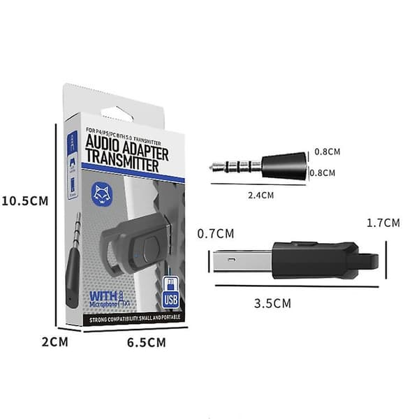 Bluetooth-ljudsändare för Ps5 / Ps4 / Pc
