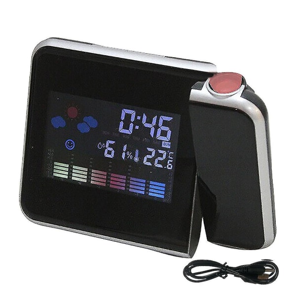Projektionsväckarklocka med datum LED-digitalklocka