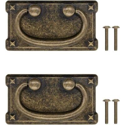Skuffehåndtag - LARGEIGHT - Antik foldbar - Bronze - Vintage - Sæt med 2