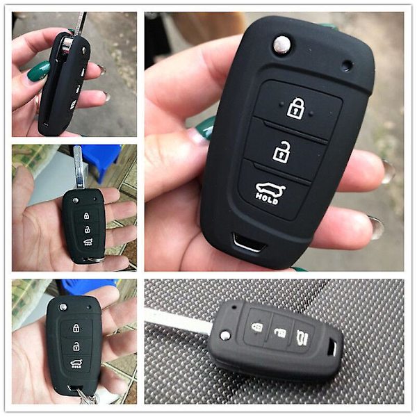 Nyckelskydd Bilnyckel Silikon Skyddsfodral för Hyundai Elantra i30 Solaris