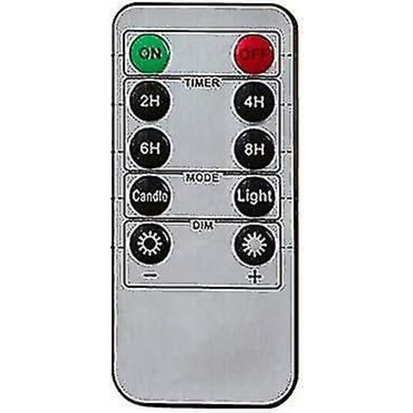 4x Universal Fjärrkontroll med 24 Timmars Timer för Flammlösa Svingande LED-Ljus