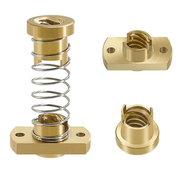 3d-skrivare Z-axel trapetsformad motor skruvmuttrar T8 mutter Pom mutter bly 8mm stigning 2mm för Creality Cr10 Cr-10s Ender-3 blyskruv