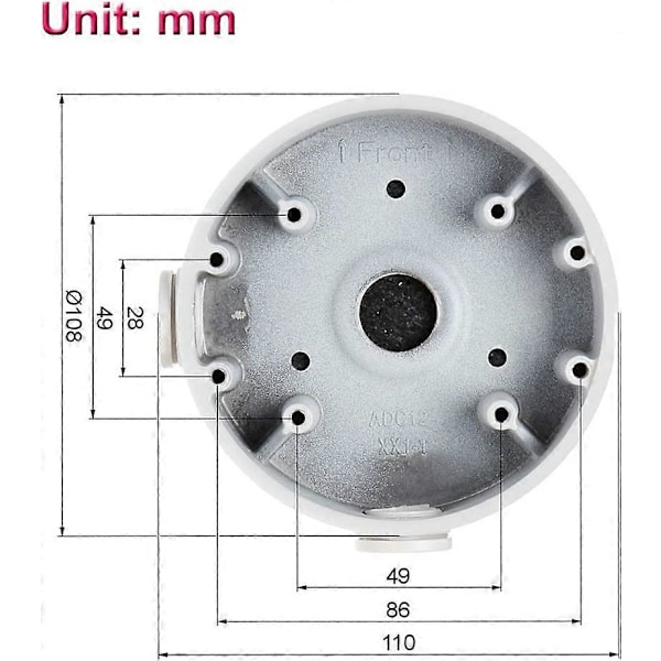 PFA139 Kytkentärasia Dahua IP-kameroille IPC-HDW4631C-A, IPC-HDW4431EM-AS, HDW4831EM-ASE