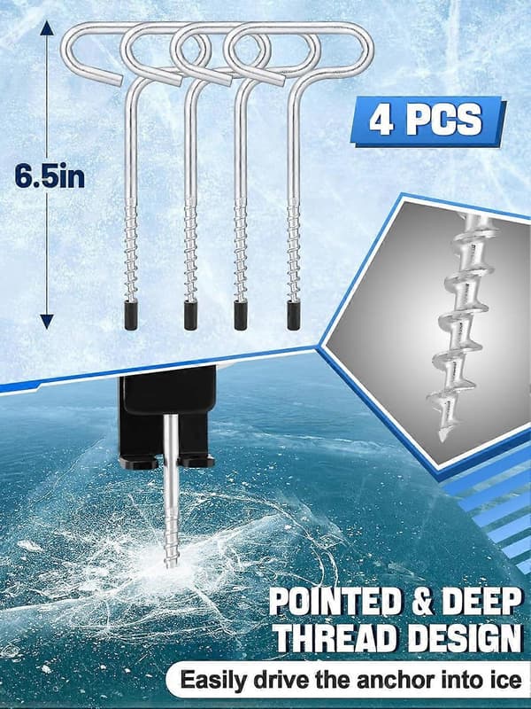 2025 Siste Modell Universal Isankerverktøy - Isanker Drill Adapter Kit, 4 Isfisketelt