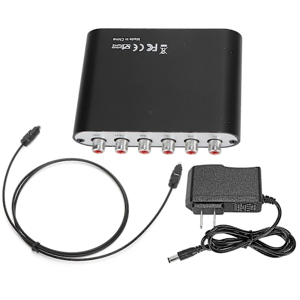 AY42A 2.0 DTS 5.1 Metal o Decoder Analog SPDIF Coaxial til RCA DTS AC3 o Decoder