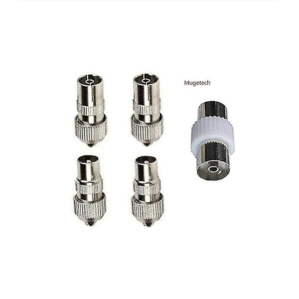 Kabel-TV-splitter koaxialkontakt koaxial digital signalantenn splitter + 2 x hona 2 x hane TV-antenn koaxialkabelkontakt adapter 1 set