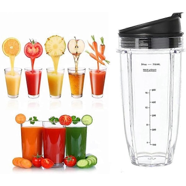 Blenderin kupin korvausosa Nutri Ninja -blenderiin, Blenderin varaosat, Blenderin osat (24 Oz)