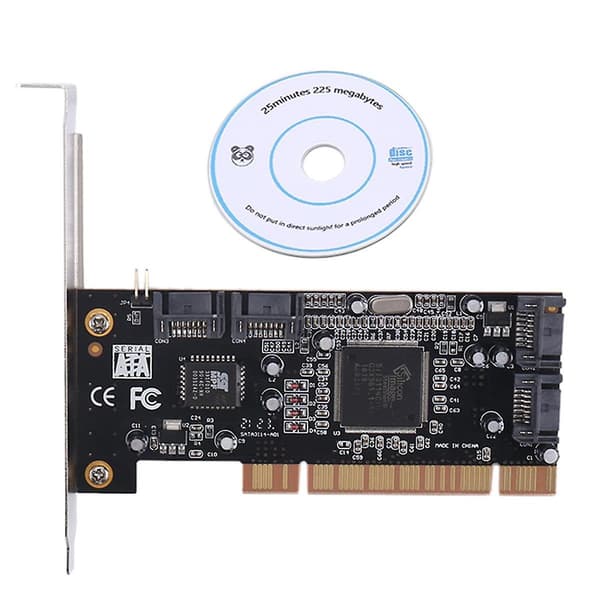 4-portars Raid-styrenhetskort Pci-expansionskort 2.0 Sata Ii med Sil3114-chip Pci Sata interna portar Raid-styrenhetskort
