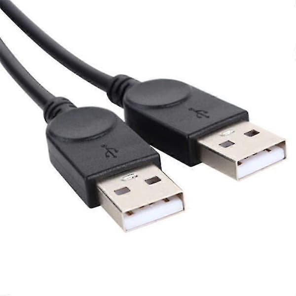 Ny USB 2.0 1 Hunn til 2 Hann Y-splitter Data Synkronisering Lading Forlengelseskabel