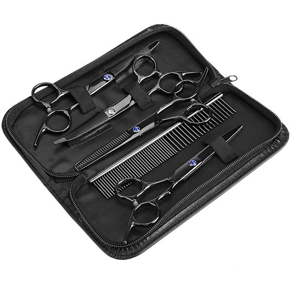 Pet Grooming Scissors Kit 7 stk - Klipning og tyndingssaks til hund- og kattefrisører