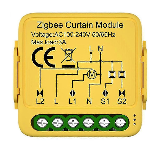 Tuya Smart Zigbee Gardinswitchmodul Forbundne Rullegardiner Blind Motor Smart Life APP Fungerer med Alexa GoogleHome