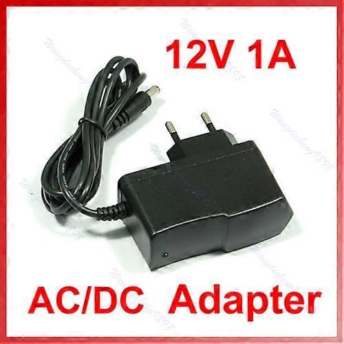 EU-kontakt 1000mA 12V 1A AC til DC Pluggadapter Strømforsyning