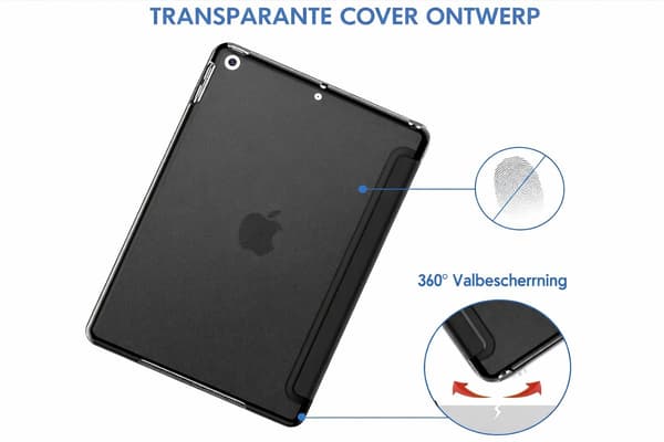 Etui egnet til iPad 10,2 tommer (2021/2020/2019 model, 9./8./7. generation), Etui med automatisk vågne-/dvalefunktion (sort)