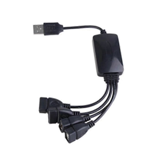1 Hann til 4 Hunn USB HUB Splitter Forlengelseskabel USB 2.0 Forlengelsesdatakabel Strømadapter Socket C