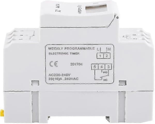 Digital Timer, LCD-skjerm Ukentlig Programmerbar Elektronisk Relé Tidbryter 15A (220V)