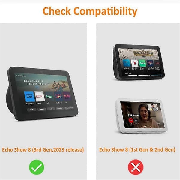 Stativ for Echo Show 8 (3. Gen) Justerbar Design