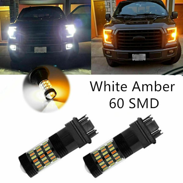 2x 3157 Switchback LED Forlygtepære til Dodge Ram 1500 2500 3500
