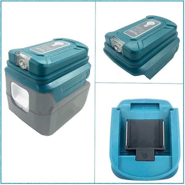 For Makita 18V med USB Batteriadapter Hurtiglading for 18V Batteriladeradapter