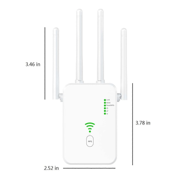 Wifi Förlängare Wifi Booster 300Mbps Wifi Förstärkare Wifi Range Extender Dubbel Wifi Router Repeater för Hem 2.4Ghz