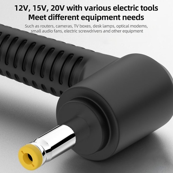 20V 4,0 x 1,7 mm USB-C till DC-adapterkabel för routrar, kameror, TV-box, skrivbordslampor PVC- power Conve