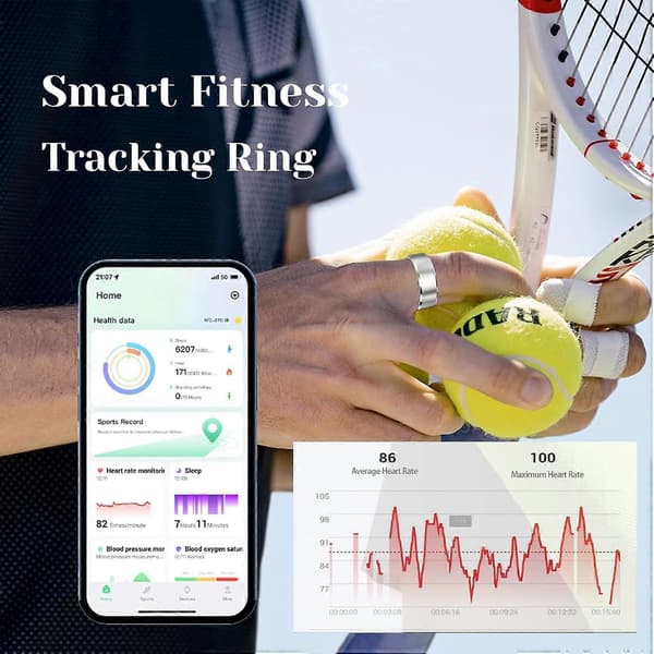 2025 Senaste Modell Smart Ring, Ingen APP-Prenumeration Fitness Tracker Ring för