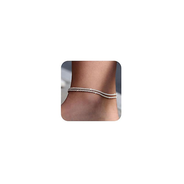 Sterling Silver Anklets Vattentät Anklet för Damanklet