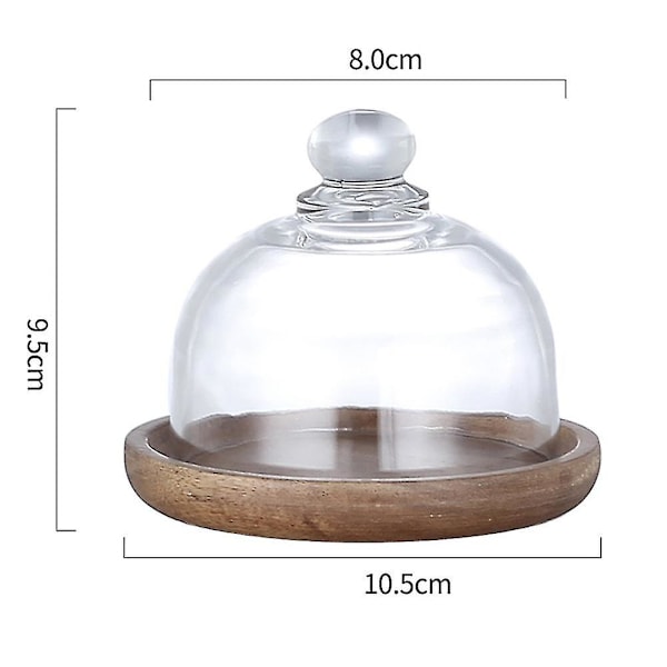 Mini Dessert Serveringsställ Kaktallrik med Kupollock - Multifunktionell Serveringsbricka för Hotell (4-pack)