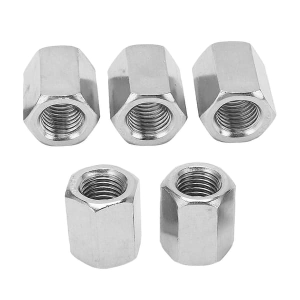 Højkvalitets 5 stk. M16*2-24-L30mm 304 rustfrit stål sekskantet forbindelsesmøtrik