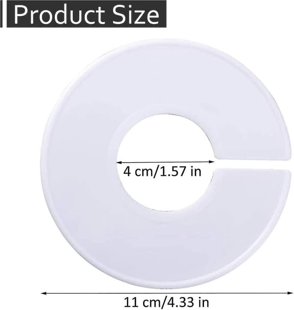 Tøjstangsdelere Runde 20 stk. Stangsdelere Hængere Separator, 11 cm - XC