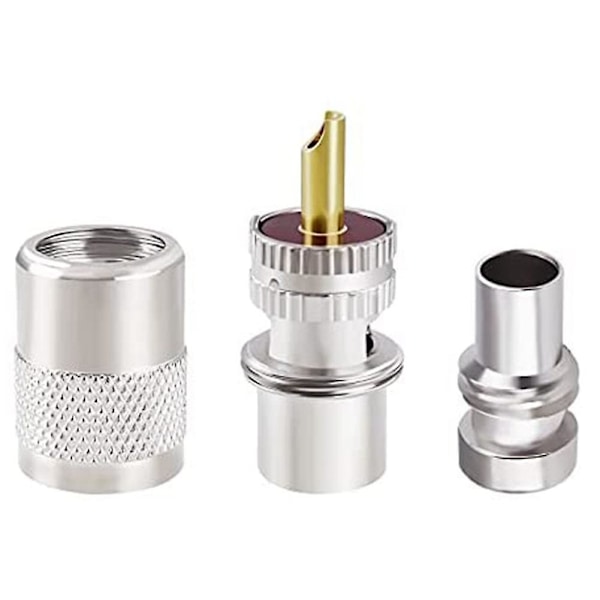 PL-259 Koaxialkontakter UHF Hanlödkontakt Stickpropp 50 Ohm Koaxadaptrar 10-pack med Reduktorer för LMR400,RG8 Kabel
