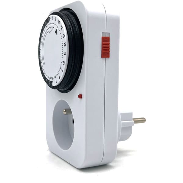 Mekanisk timer for daglig bruk med indikatorlys, 3680 W - Hvit