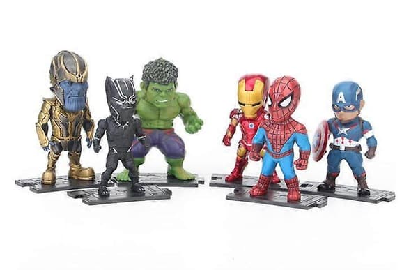 6-pakks Marvel Avengers Heltefigurer 7-8 cm