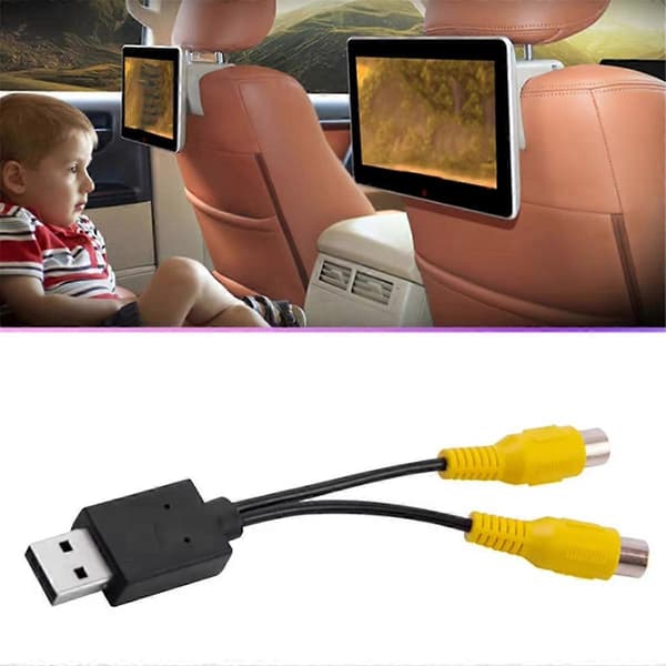 Bil Video Output Boks USB Port til CVBS Adapter Bærbar RCA Video Output Kabel til Android Multimedia