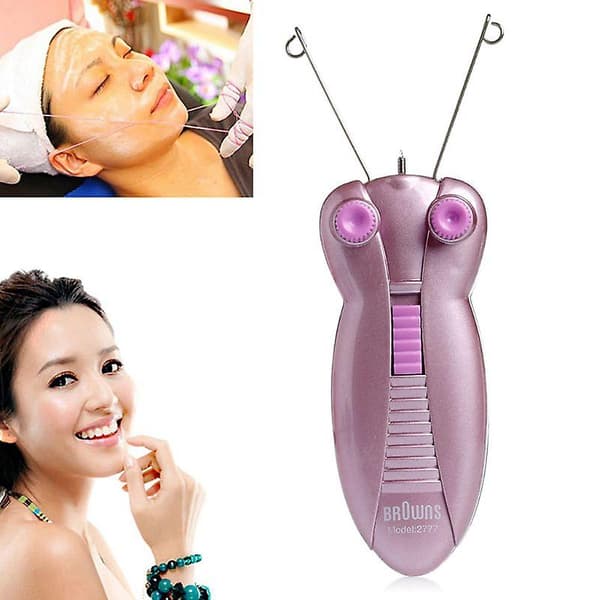 Elektrisk Ansigts- og Kropshårfjerner med Bomuldstråd Epilator Kit