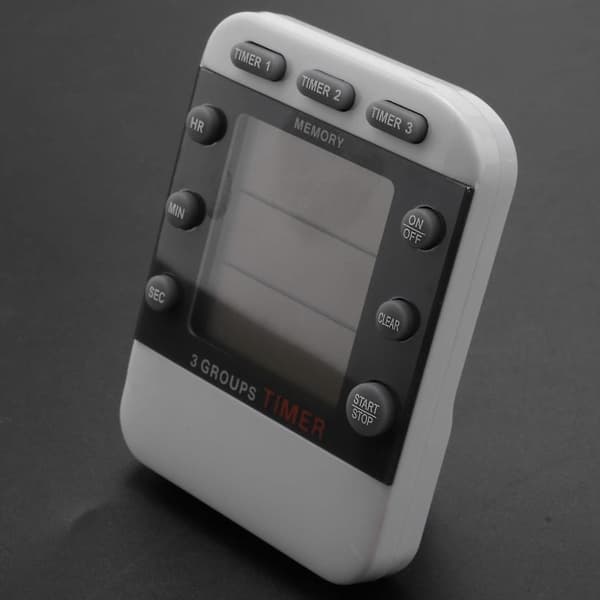 Digital Timer 100 Timmar Trippel Nedräkning/Uppräkning Klocktimer Kökstimer Med Lcd-Display Höglarm Magnetfäste
