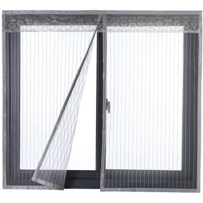 Magnetisk myggenet - Uspecificeret - 120x130cm - Glasfiber - Velcro - Grå