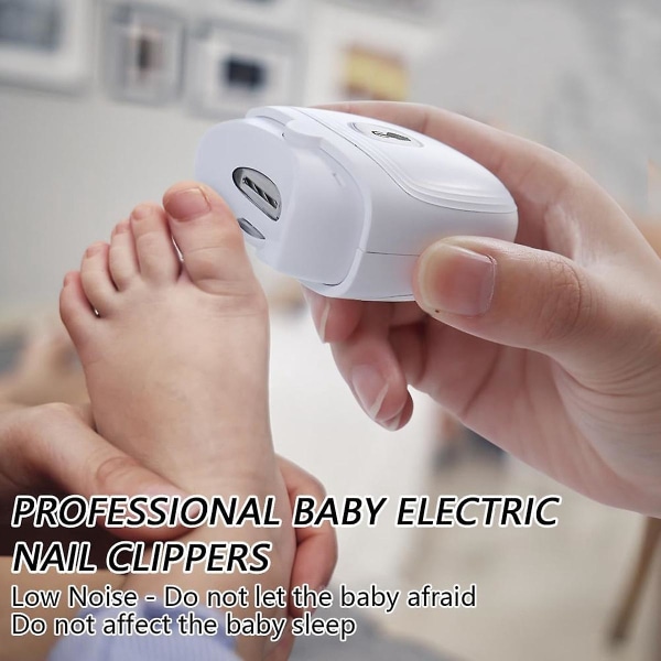 Elektrisk nagelklippare Bärbar automatisk nagelklippare för vuxna Baby nagelklippare Elektrisk nagelklippare Vit