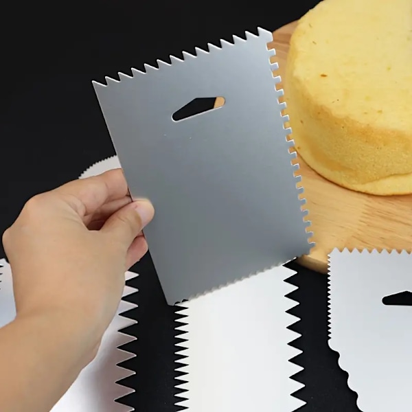1 stk, Kake-skrape i Rustfritt Stål, 4-sidig Kakeskjærer, Bakeverktøy, Kjøkkenutstyr, Kjøkkentilbehør