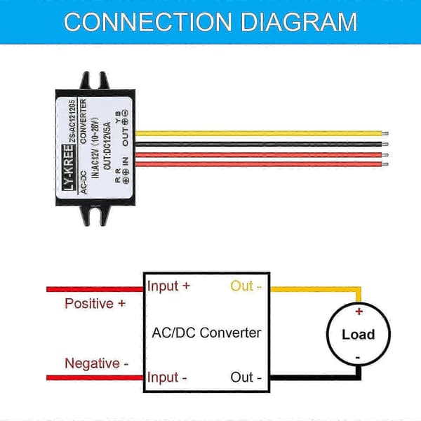 AC-DC Jännitteensäädinmoduuli, jossa on Step-Down-muunnos 12 V AC:sta 12 V DC:hen