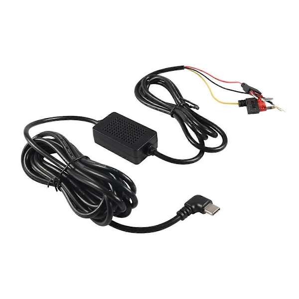 Dash Cam Acc Hardwire Kit, USB Type C Dashcam Kit Step-Down Kabel, 12V-24V til DC 5V 3A Bil Dash Cha