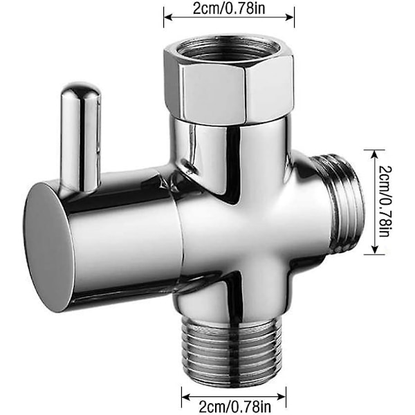 3-veis bryterventil, bryterventil, g 1 / 2, massiv messing, dusj, adapter, bryterventil, kobber, krom