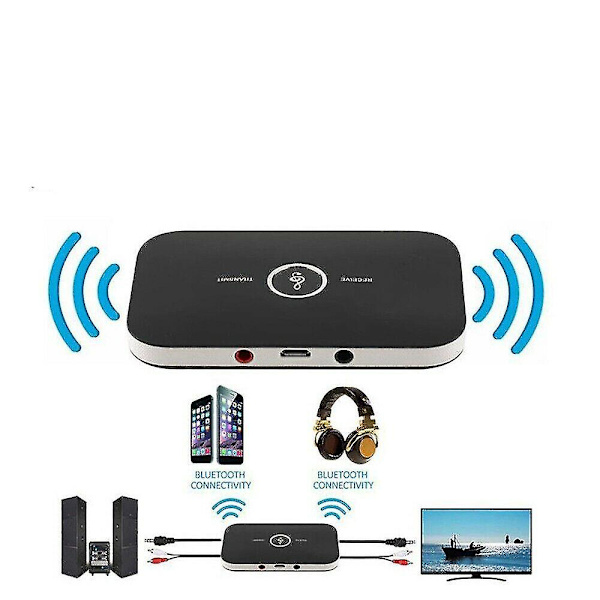 Bluetooth 5.0-mottagare 2 i 1 ljud trådlös adapter för bilstereo tv-högtalare