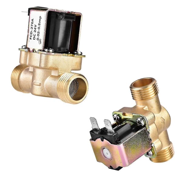 G1/2\" DC 24V Normalt Stängd Elektrisk Magnetventil i Mässing för Vattenkontroll Yw