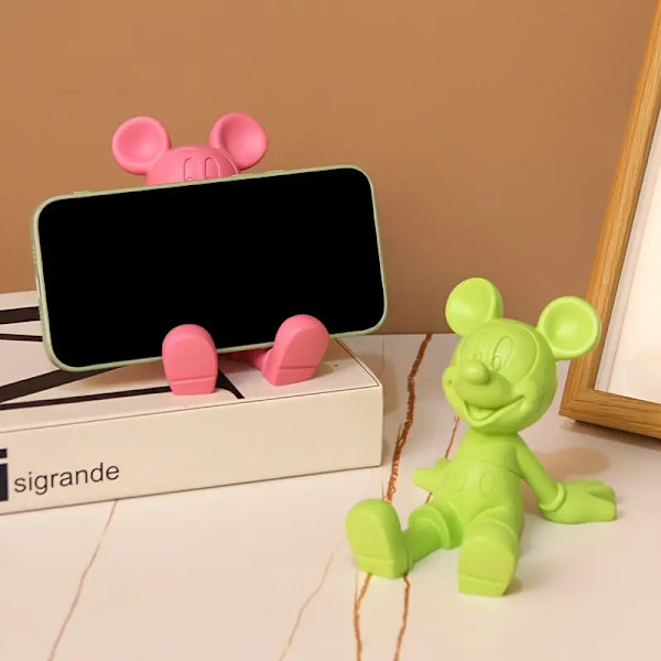 Mobil- og nettbrettstativ med Disney Mickey Mouse-tegning, laget av ABS-materiale, UME-merke, svart