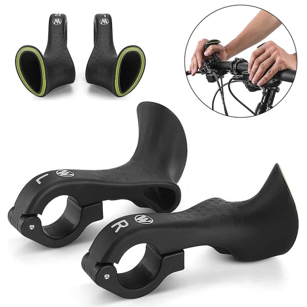 1 Pair Mountain Bike Handlebar Ends 22.2mm Bicycle Bar Ends Handle Bar Grips Ergonomic Design Cycling Accessories For Road Mtb