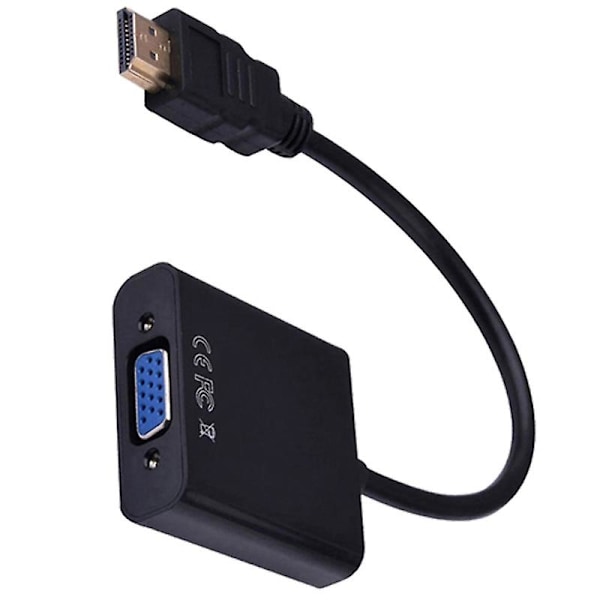 HDMI-kompatibel Han til VGA Hun 1080p Videokonverter Adapterkabelledning til PC DVD HDTV